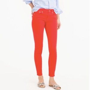J Crew Red Toothpick Skinny Ankle Jeans Size 28